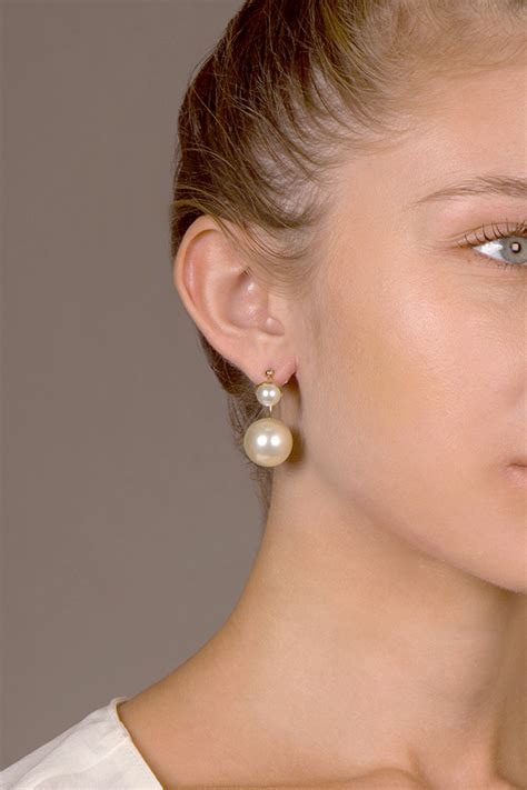 Dior Pearl Earrings .